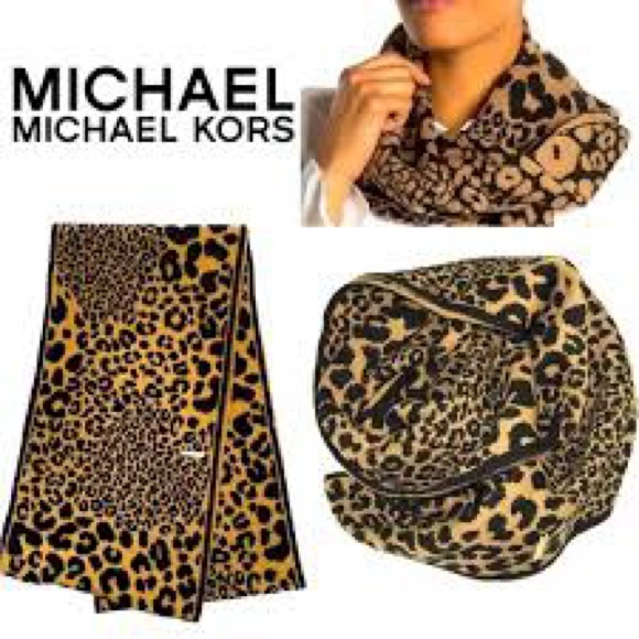 New infinite cheetah prints scarf by Michael KORS, OS - Picture 1 of 8